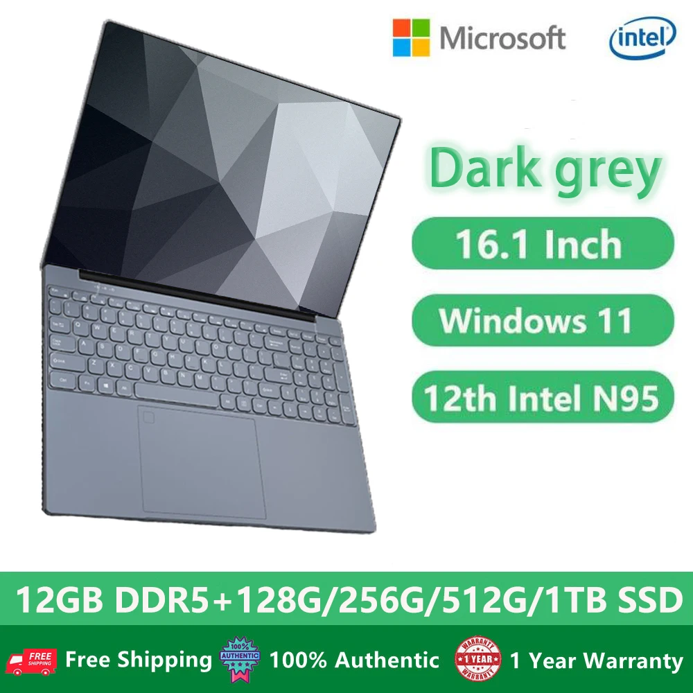 Ordenador portátil Intel Celeron 12Th N95, Windows 10, 11 Pro, oficina, Bluetooth, AKPAD, 12G, DDR5, 16 pulgadas, IPS, Netbook, 2023