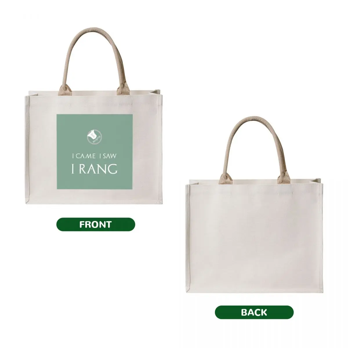 Bell Ringing - I CAME I SAW I RANG Tote Bag tote bags cloth bags Women's bags Shopping