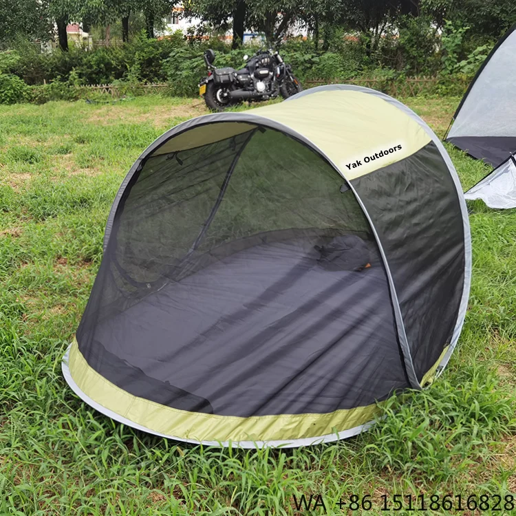 Yak Outdoors YKC005 Small One-Bedroom Outdoor Camping Tent 2-Person Automatic Popup Design Quick-Open 190T Polyester Fiberglass