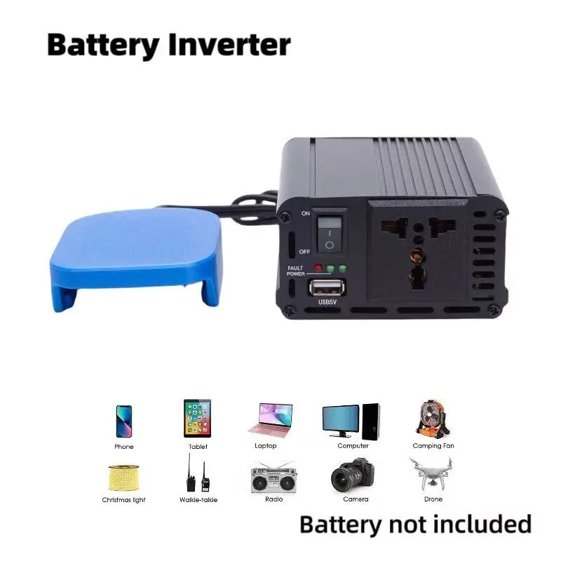 200W Battery Inverter for Makita 18V Lithium Battery 240V Inverter Adapter For US/UK/AU(Tool Only)