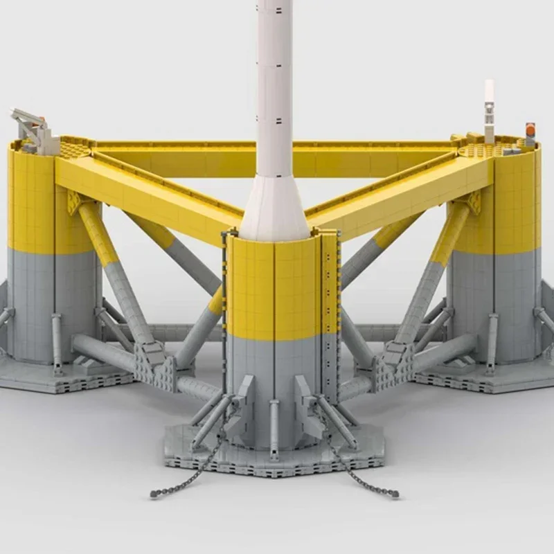 City Street View Modello Moc Mattoni da costruzione Tecnologia di turbina eolica galleggiante Blocchi modulari Regalo Giocattoli di Natale Set fai da te Assemblaggio