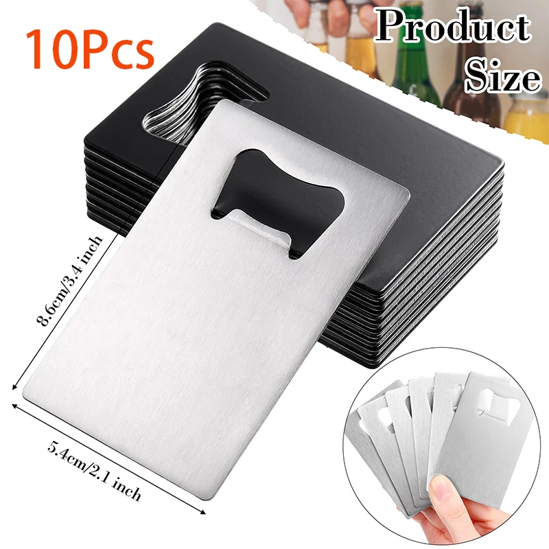 

10Pcs Credit Card Bottle Opener Poker Groomsmen Wallet, Stainless Steel Beer Bottle Opener for Wallet and Pocket