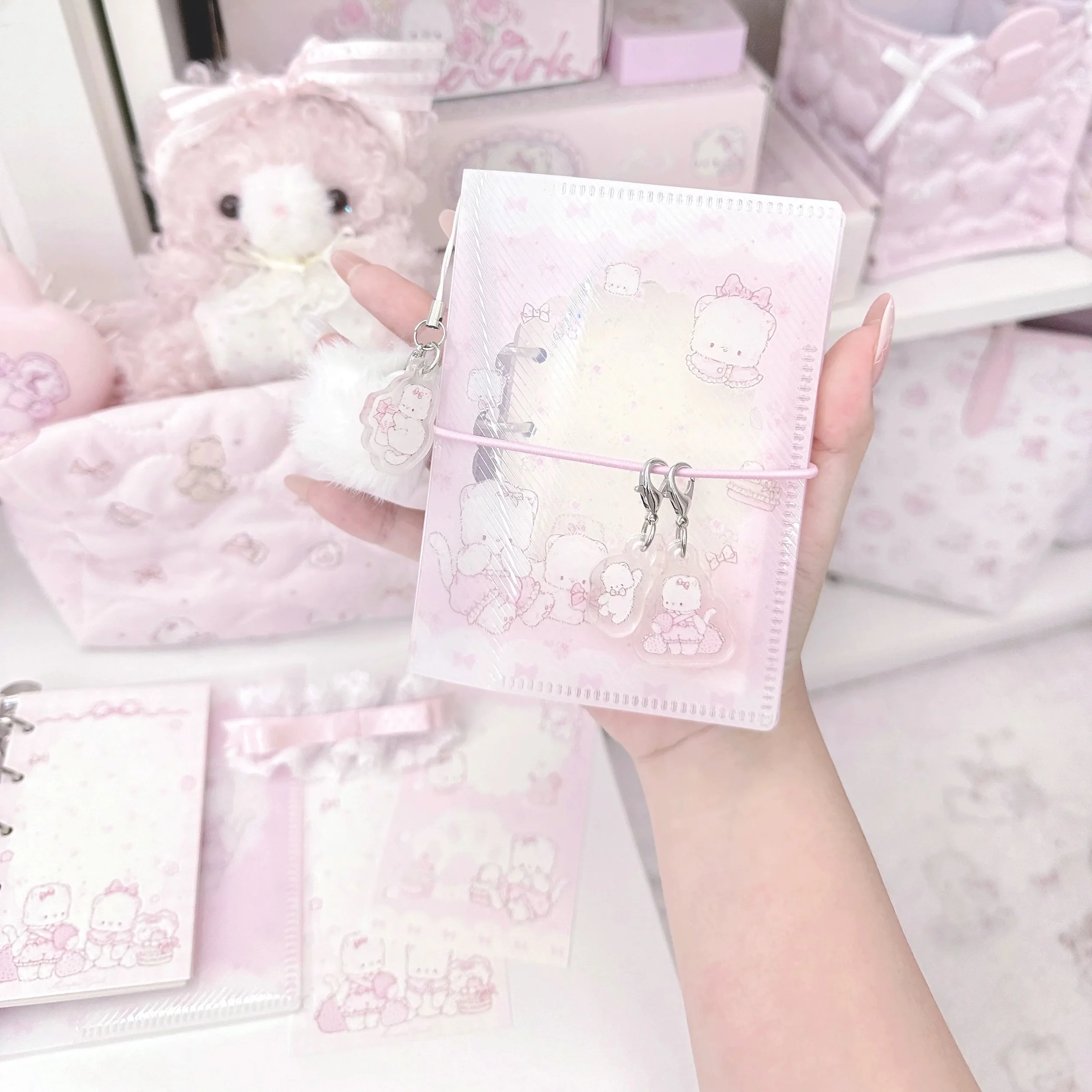 Mini carnet de notes portable rose, petit bloc-notes pour notes quotidiennes, papeterie scolaire et de bureau, pratique à transporter, mignon