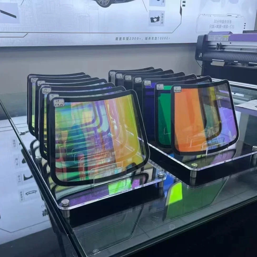 1.52*30m/roll Chameleon Tint Red Blue Green Purple Window Film Car Window Tint With High Heat Insulation UV Rejection