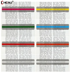 6Pcs Transparent Reading Guide Strip School Supplies Highlighter Colored Overlays Plastic Bookmark For Dyslexia Student