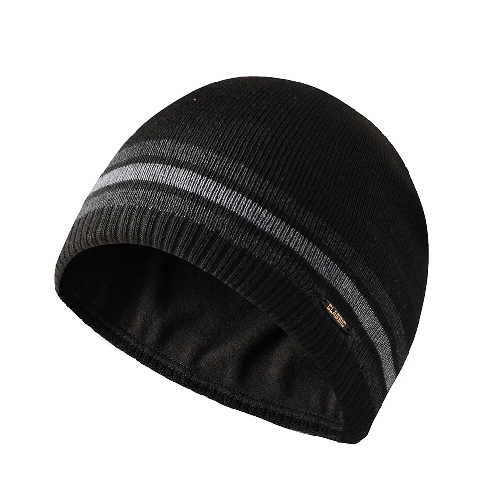 Warm Winter Hats Plus Fleece Knitted Hat For Men Thick Comfortable Skullies Beanies Outdoor Windproof Hedging Cap Ski Snow Caps