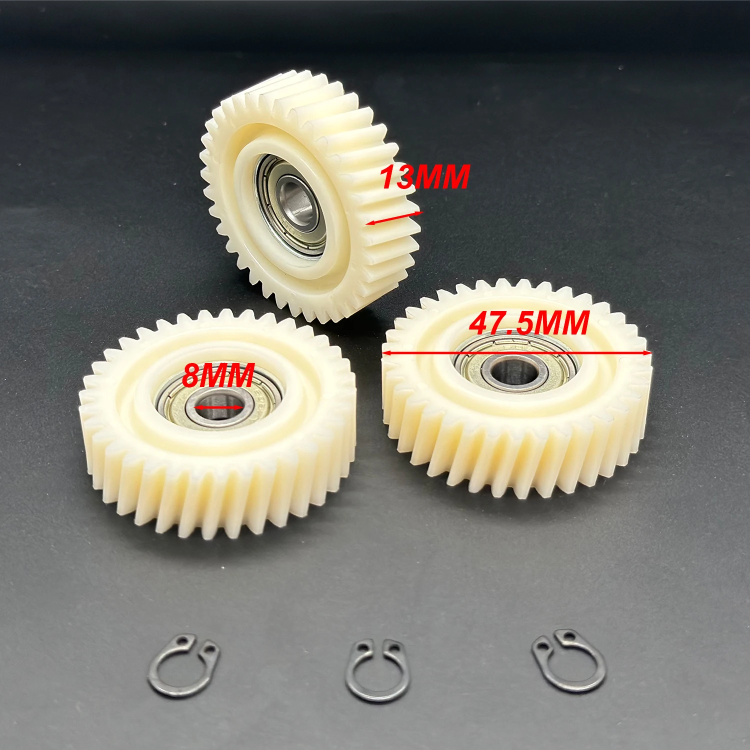 47.5x13mm 35T Oblique Planetary Gear 35 Teeth helical Gears 608z Bearings Electric Bike Nylon Gear E-bike Wheel Hubs Motor Parts