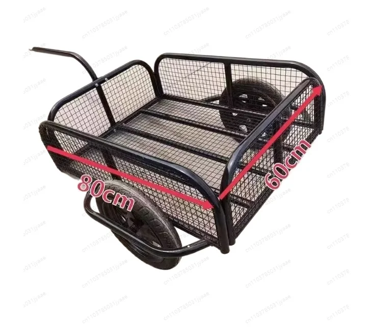 Outdoor Cart, Electric Bicycle, Rear Mounted Small Trailer, Stall for Cargo, Camping, Fishing, Tricycle