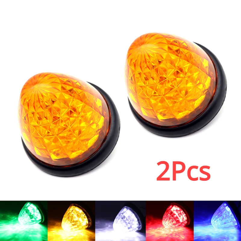 

2Pcs Waterproof 24V LED Side Marker Lights Indicator Turn Signal Clearance Rear Tail Parking Lamps Truck Trailer Lorry Caravan