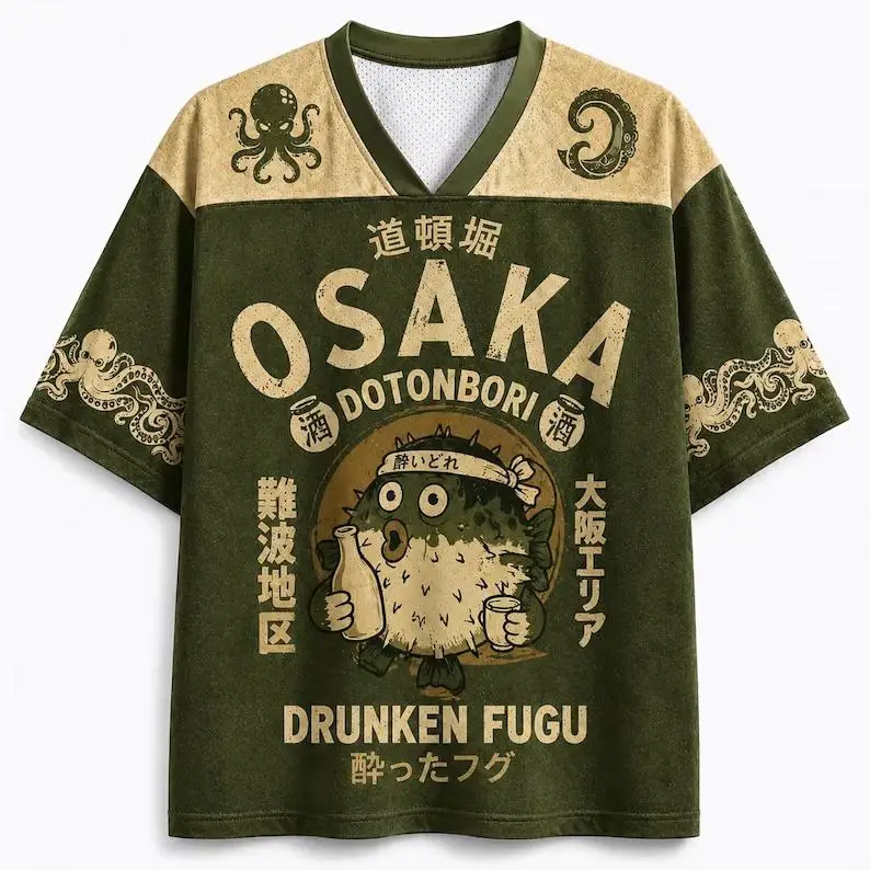 2026 Sommer Mode Neu Retro Gothic Spaß Oktopus Shochu 3D-Druck Outdoor Sport Fitness Street Style Lockeres T-Shirt Groß – Detail 3