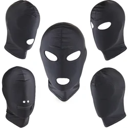 5 Style Unisex Women Mens Cosplay Face Mask Halloween Open Eyes and Mouth Headgear Full Face Mask Hood for Role Play Costume