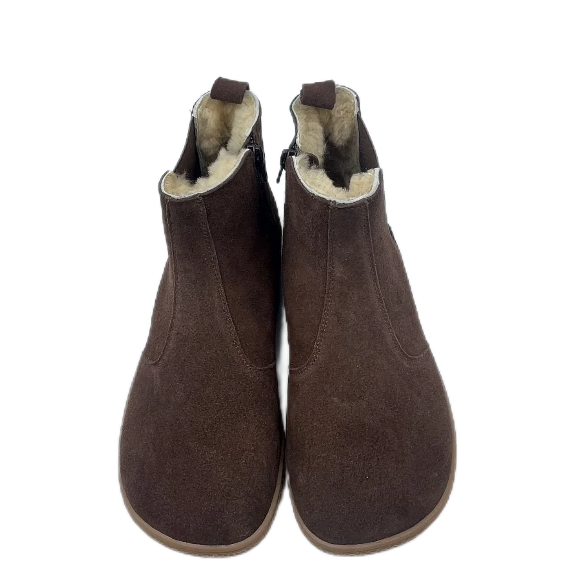 

Tipsietoes Top Brand Chelsea Barefoot Genuine Leather Winter Boots With Warm Real Natural Fur Linning and Insole For Women