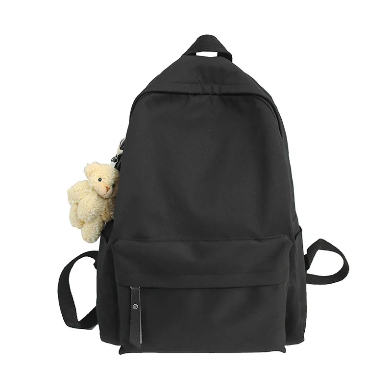 

New Literary Style Solid Color Student backpack Small Fresh Men and Women Daily Backpack