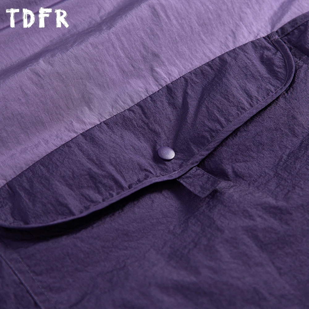 كتلة اللون أسفل سترة رجالي جيب شتاء دافئ سفاري نمط فضفاض الرباط تنحنح كم طويل سميكة مقنعين سترة مبطنة رجل