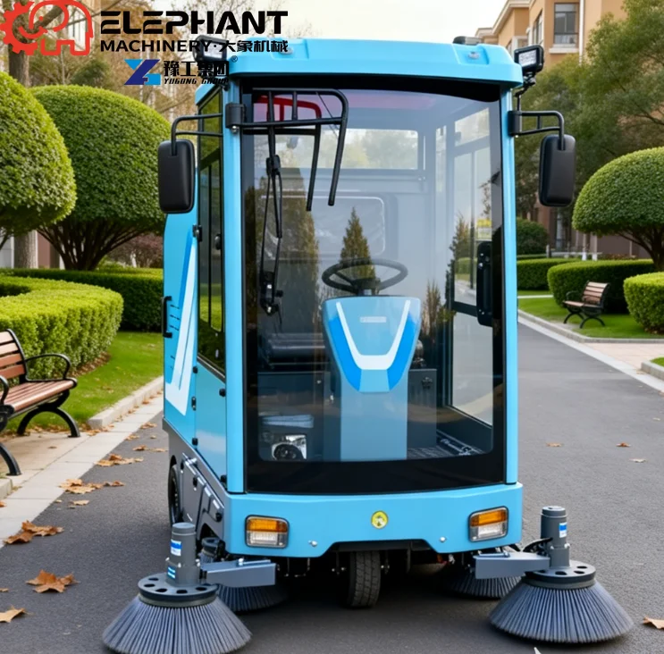 Multifunctional Street Road Sweeper Machine Large Driving Outdoor Vacuum Cleaning Machine