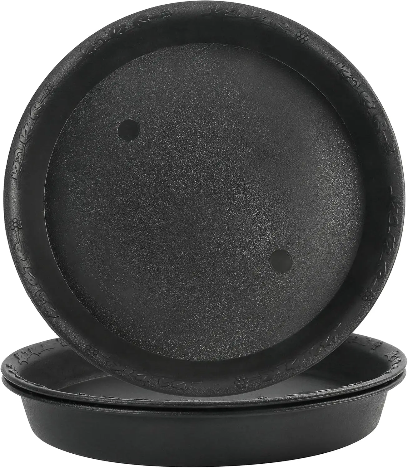 

Heavy Duty Plastic Plant Saucers, 9 Inch of 3 Pack, Durable Drip Trays for Indoor Outdoor Use, Black