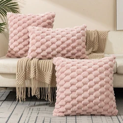 Pink Cute Soft Fur Pillowcase Tortoise Cushion Cover 45*45cm Cozy Plush Decorative Pillow Cover Living Room Sofa Cushion Case