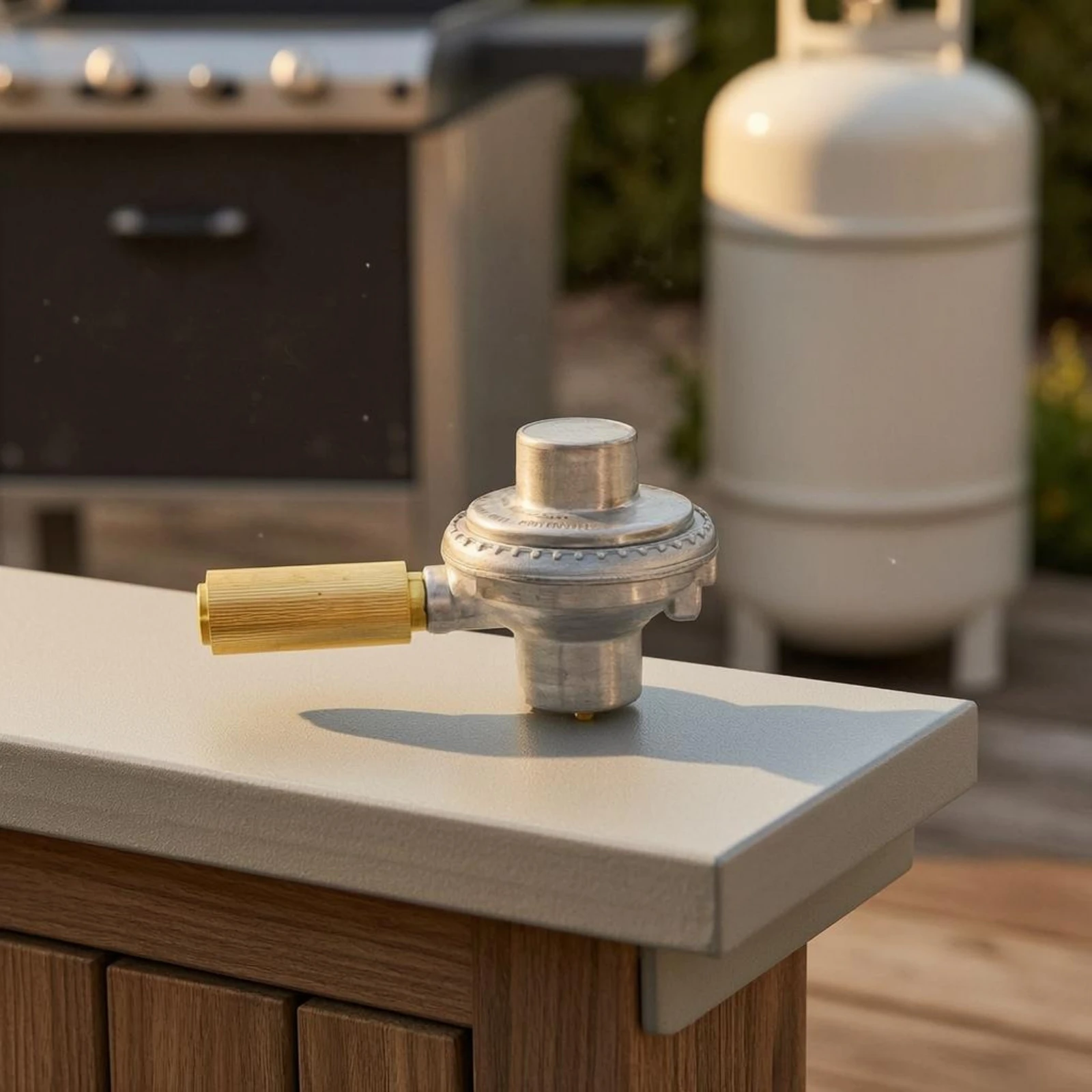 Oven Regulator Replacement Metal Propane Oven Regulator Outdoor Cooking Gear Round Housing Cylindrical Top