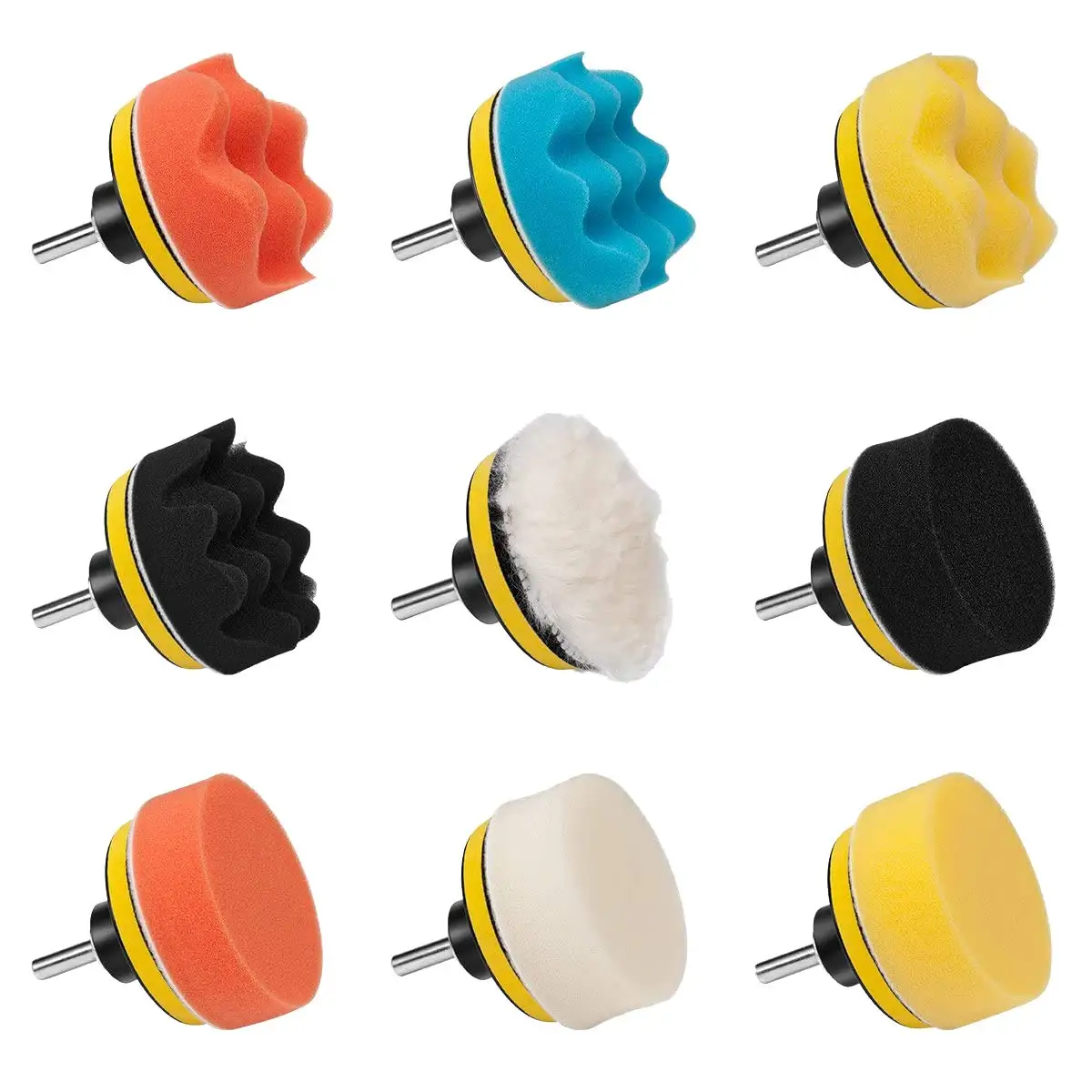 Imagem -06 - Almofada de Polimento de Carro Esponja de Broca de Espuma Reunindo Almofadas de Tampão para Polidor de Detalhe Limpeza de Enceramento 80 mm 10 Pcs