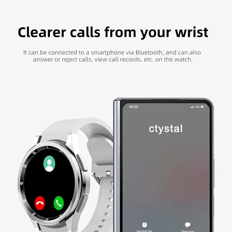 B63B-JS ساعة 6 ماكس ساعة ذكية 1.43 بوصة أزرار مزدوجة الرجال النساء بلوتوث شحن لاسلكي Smartwatch ساعة رياضية
