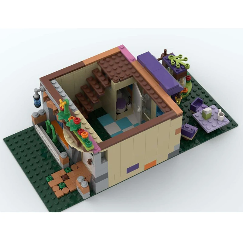 مدينة شارع Moc قوالب بناء وحدات House_1 نموذج التكنولوجيا وحدات شعبية الفيلم نموذج لعبة المكعبات لتقوم بها بنفسك تجميع عيد الميلاد #4