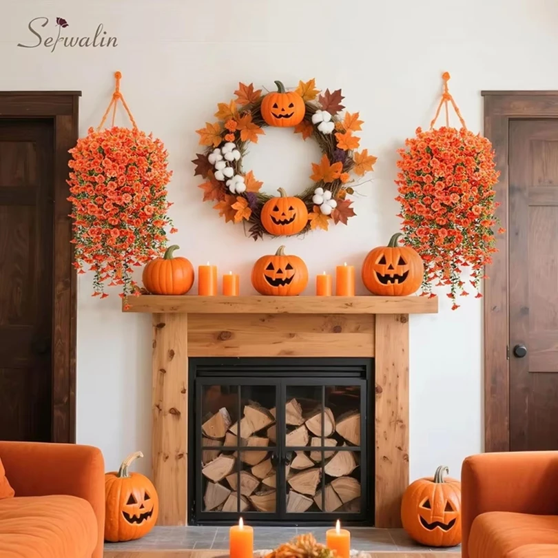 2/6 قطعة الزهور الاصطناعية الكرمة الصباح المجد الزفاف المنزل غرفة الجدول مهرجان ديكورا هالوين في الهواء الطلق حديقة قوس الجدار لتقوم بها بنفسك هدية #3