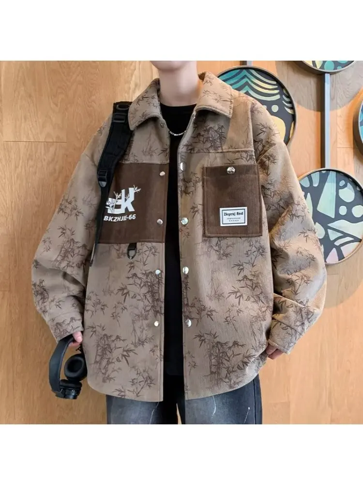 

Большой размер 300, новый китайский тюнер с принтом Sle, мужской весенне-осенний тюнер irt, молодежный повседневный тюнер Haome из полиэфирного волокна