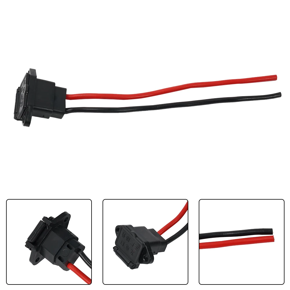 Electric Scooter Charging Port 36V 48V E-Bike Vehicle Socket With 16cm Cable Wire Three Vertical Connector For Battery Charger