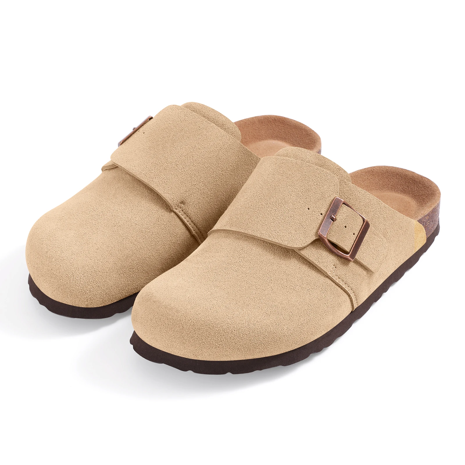 

Новые сабо Pallene, женские тапочки из коровьей замши, женские сандалии из мягкой кожи, классические домашние сандалии, классические нескользящие сабо из пробки