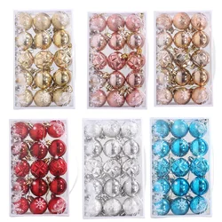 15pcs 4cm Colorful Christmas Ball Xmas Tree Hanging Pendant Merry Christmas Home Decor Natal Navidad Happy New Year 2025