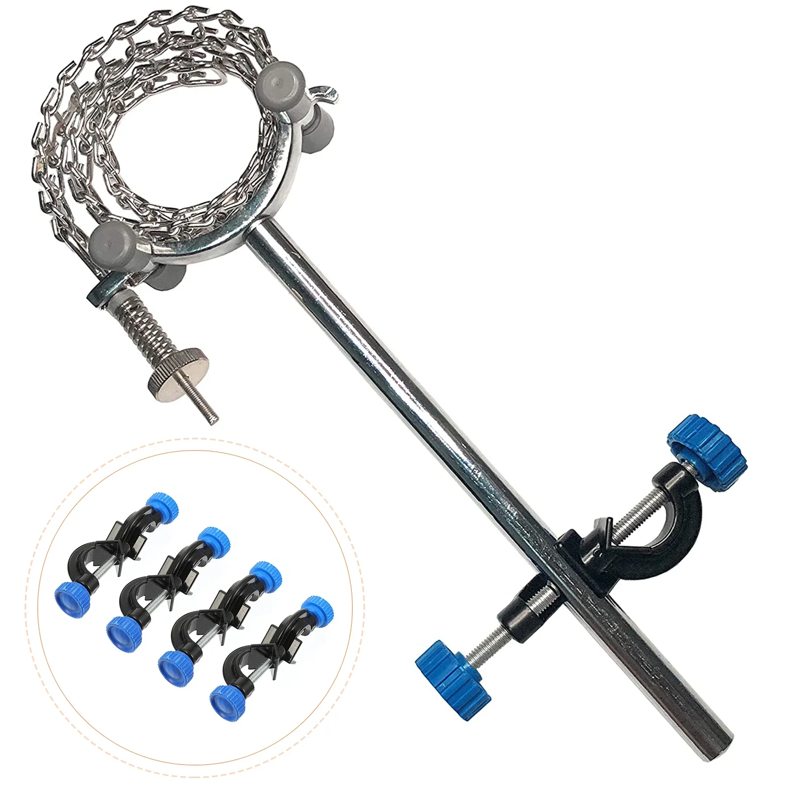 4pcs Laboratory Support Laboratory Stand Wire Clamps Holder Stand Chemistry Clamp Metal Grip Supports Right Angle