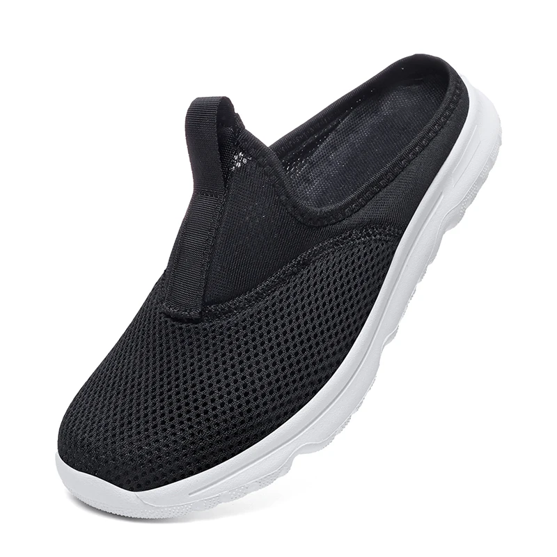 

Дешевые полутуфли большого размера 48, 49, мужские полутапочки с сеткой, дышащая летняя обувь без шнуровки, легкая обувь