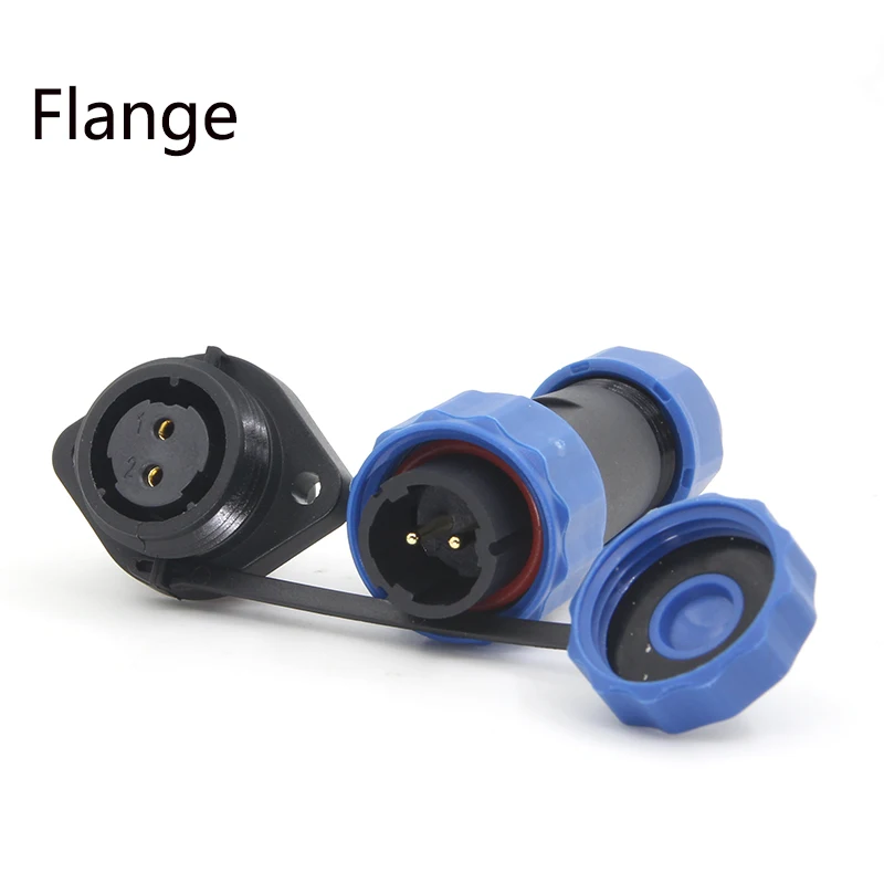 SP16 Back Nut/Flange/Docking Waterproof Aviation Connector Socket with Male and Female Butt Automotive Plug