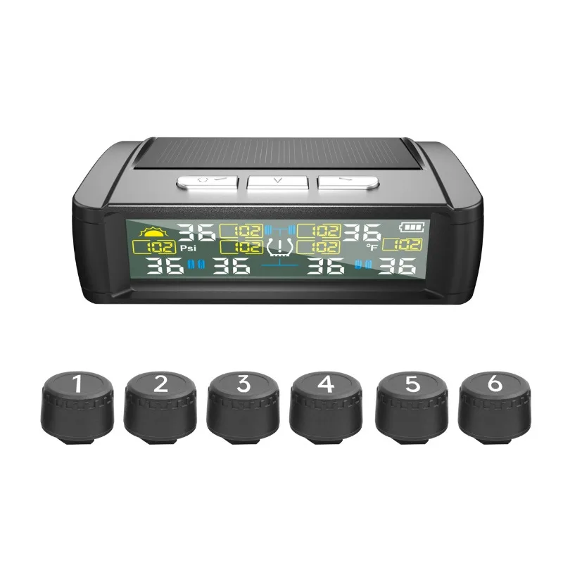 

T11-6 Wheel Solar Monitoring RV Tire Pressure Monitoring Supports Atmospheric Pressure Monitoring System