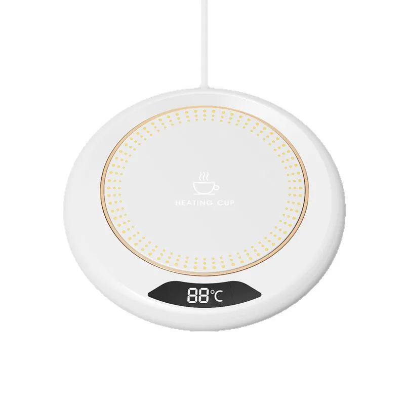3-Speed 55℃ Constant Temperature USB Heating Coaster, Thermostatic Cup Warmer for Coffee, Tea and Milk Mug