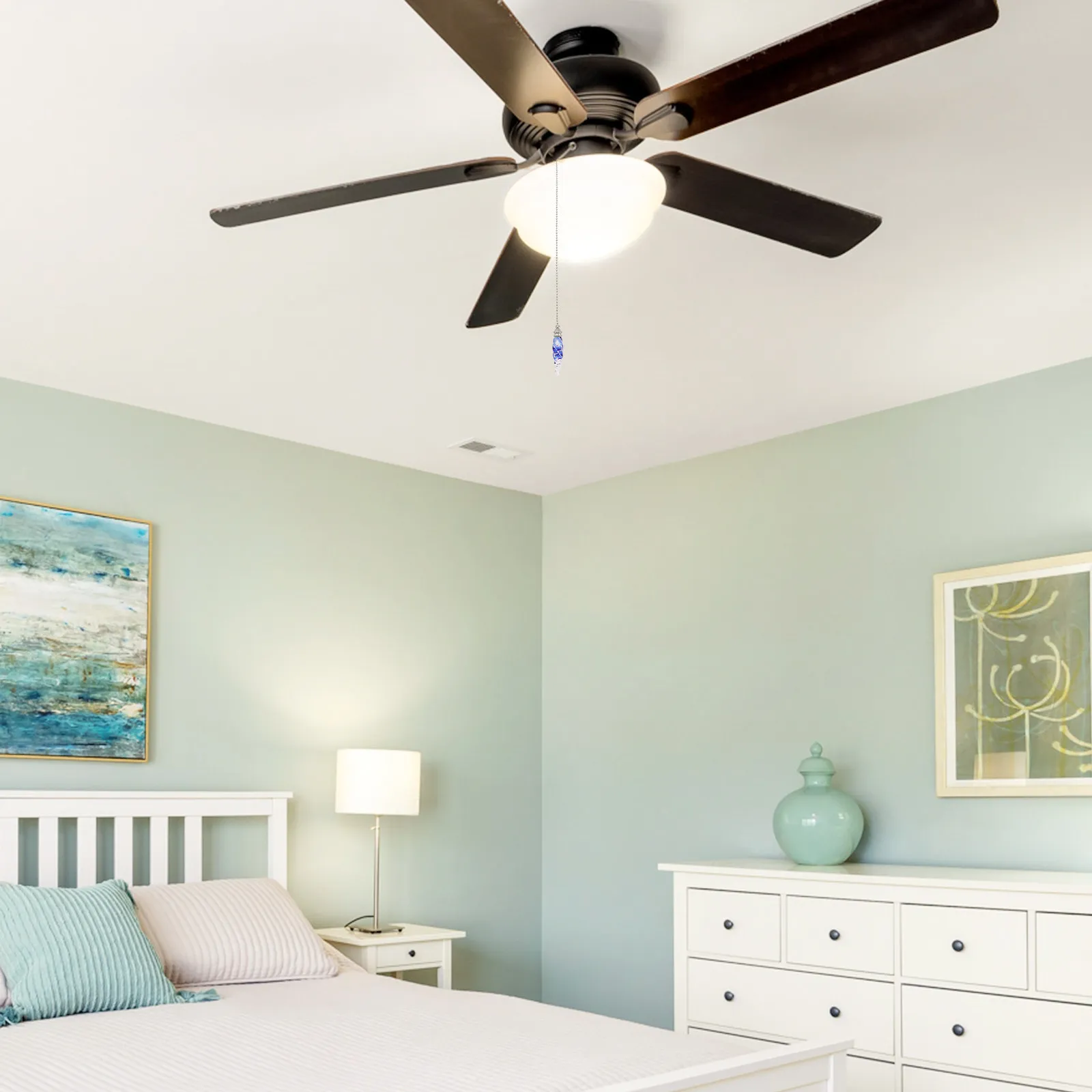 

Fan Pull Chain Extender for Ceiling Fan and Light Premium Decorative Replacement with Elegant Pendant European Style Living Room