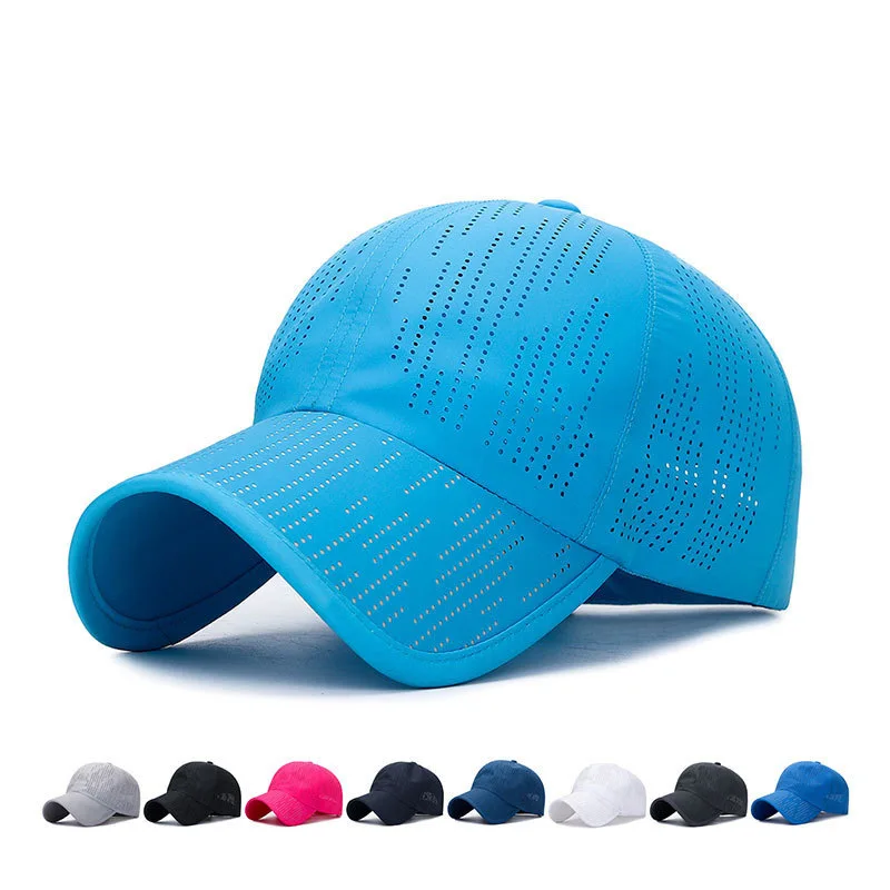 

Summer Sports Style Quick-drying Sun Hat with Breathable Hollow Out Mesh Outdoor Sun Protection Baseball Cap