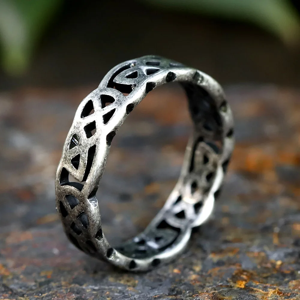 2024 neues kreatives Design Edelstahl Wikinger Celtics Knoten Ring Männer Nordic Trinity Eheringe Modeschmuck versand kostenfrei