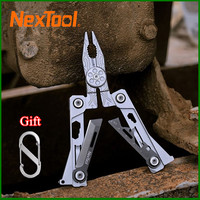 Nextool Silver Blade EDC Tool 14 In 1 Portable Pliers Multi Tool Screwdriver Wrench Pliers Knife With Leather Bag Hand Tools