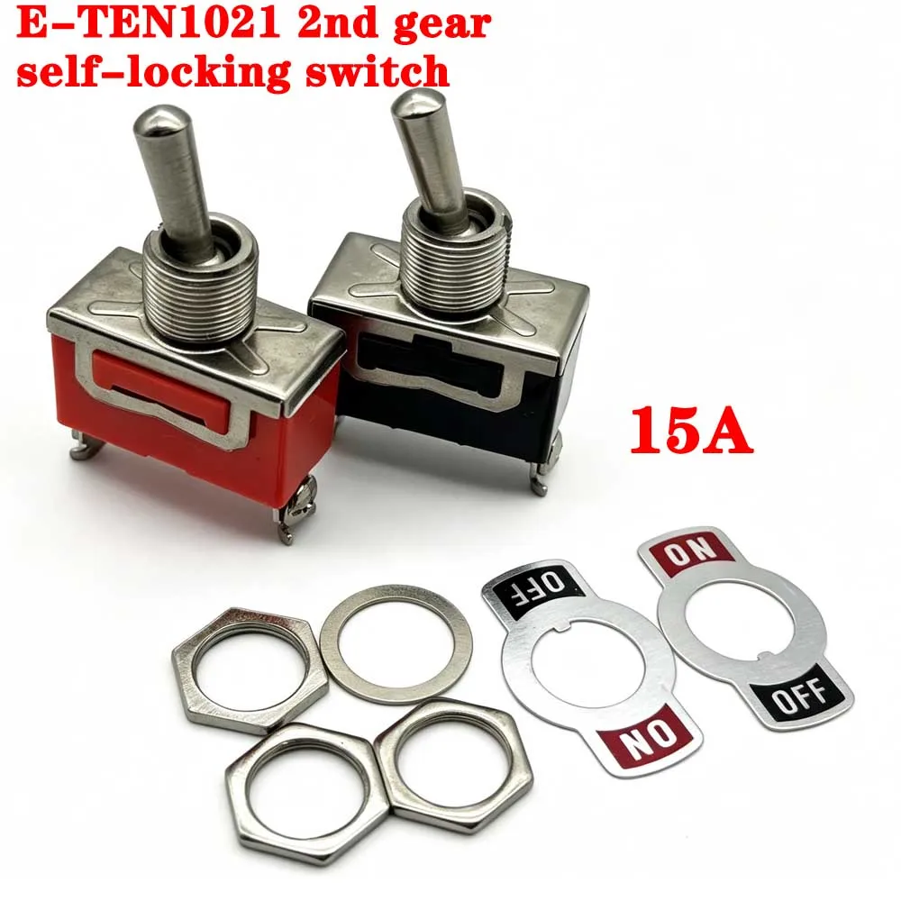 1Set For SPST DPDT Toggle Switch 2 3 Position Latching On-Off E-TEN1021 1122 1221 1321 Power Button Switch 250V 15A