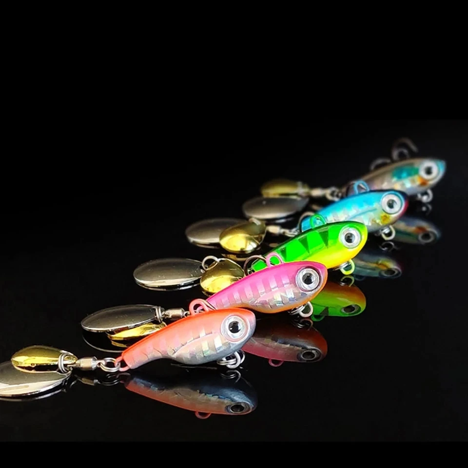 WALK FISH 5g-20g VIB Bait New Rotating Sequin Fish Bait Thorn Metal Bait Vibration Double Sequin Lure Artificial Simulation Fish