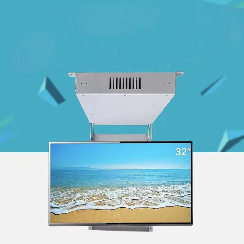 Universal 32-65-inch LCD TV Electric Ceiling Mount Rotator Inward-flipping Hidden Ceiling Bracket Remote Control Telescopic D003