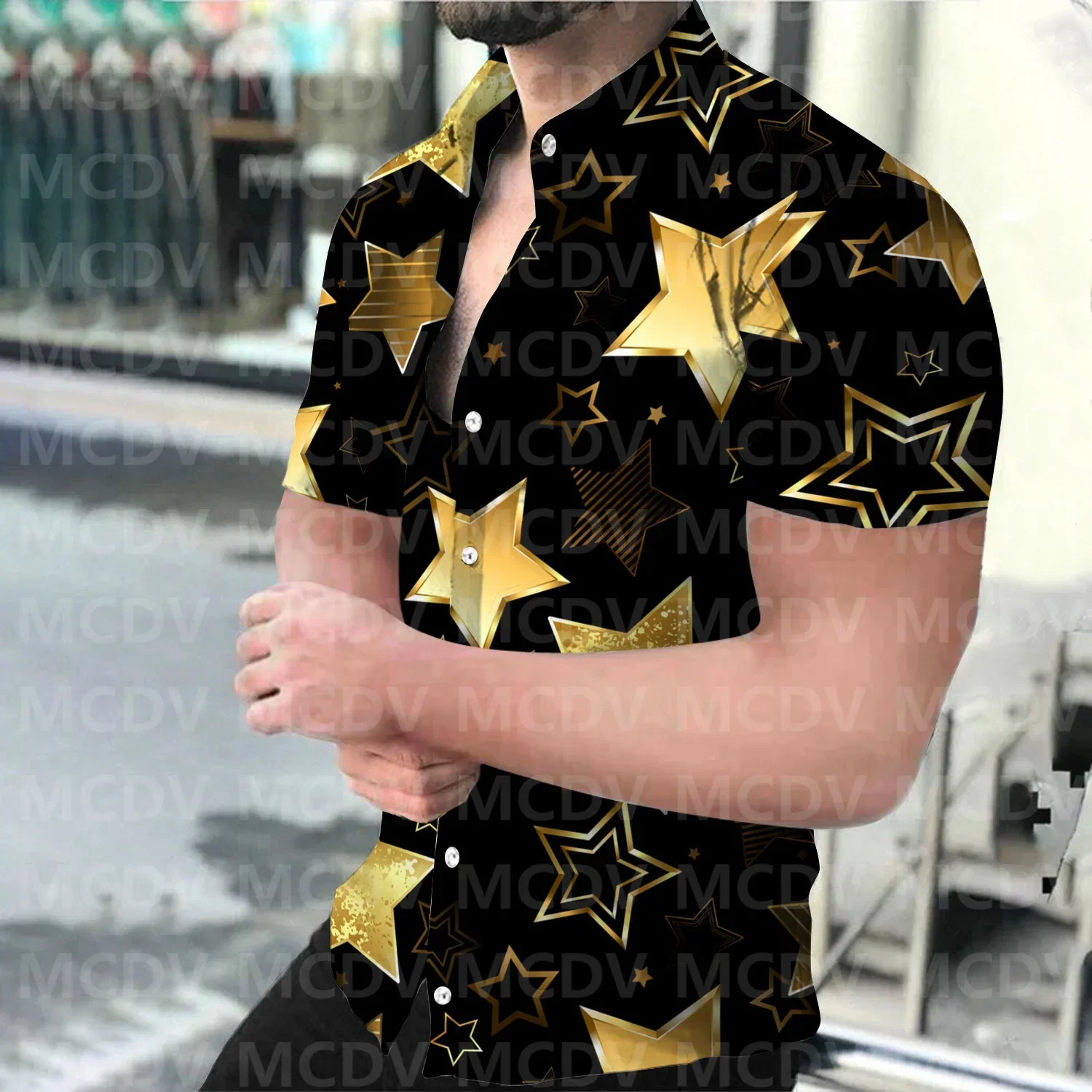 Men's Retro Luxury Art Pattern Casual 3d Printed Shirt Men Hawaiian Shirt