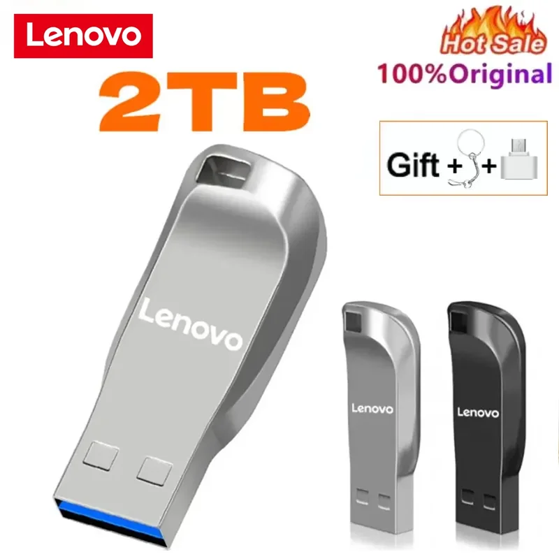 레노버 USB 플래시 드라이브 3.2 C 타입 펜 드라이브 메모리 스틱, 128GB 펜 드라이브, 256g U 디스크, PC 스마트폰 스토리지, USB 메모리, 2TB 