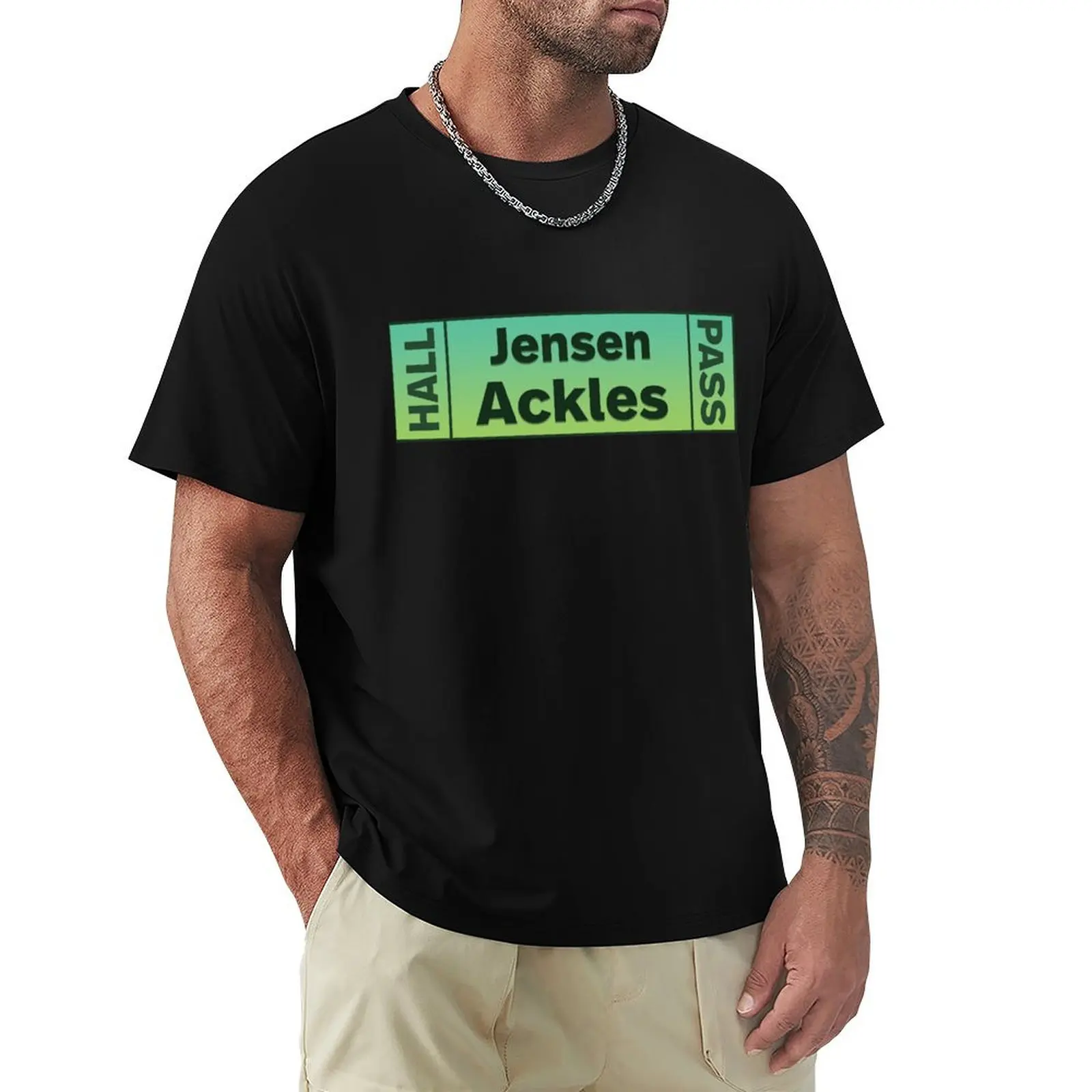 Jensen Ackles Hall Pass T-Shirt t shirts for man cotton funny T-Shirt
