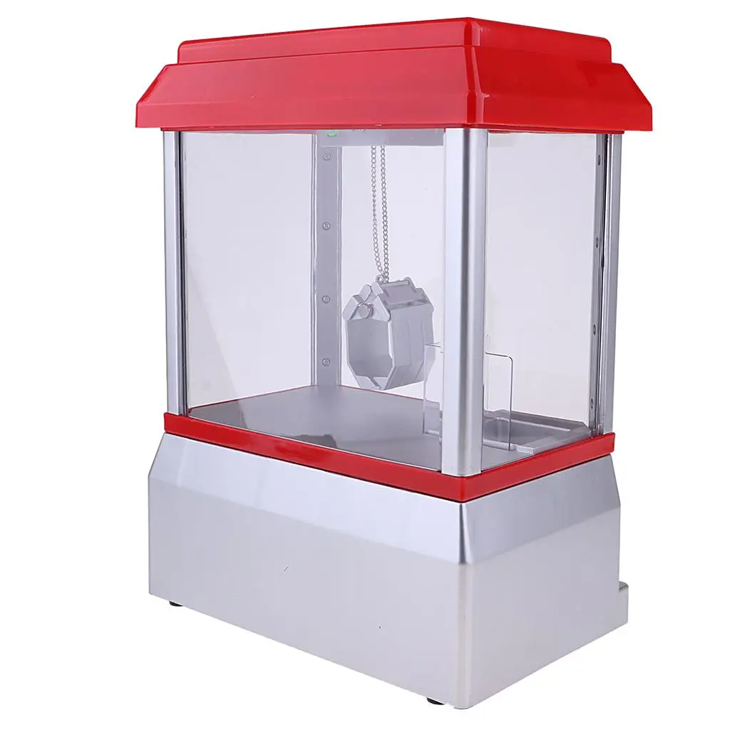Toy Crane Machine for Kids with Claw Dispenser and LED Lights Music Electronic Arcade Game Tabletop Carnival Style Plastic Party
