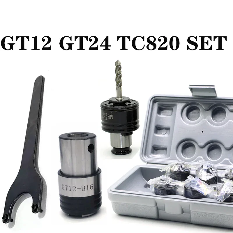 

GT12 19mm ISO/DIN/JIS M3-M12 Set Tapping Collets Chucks Pneumatic Tapping Machine Chucks with Overload Protection