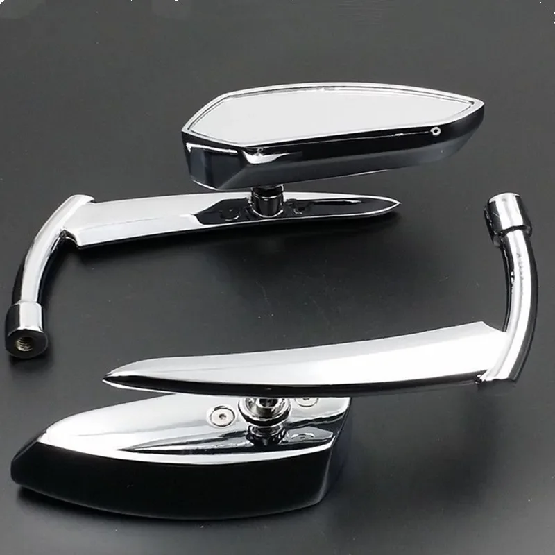 Custom Universal Motorcycle Rear View Mirrors For Harley Sportster 1200 Iron 883  Dyna softai Fatboy Nightster Roadster