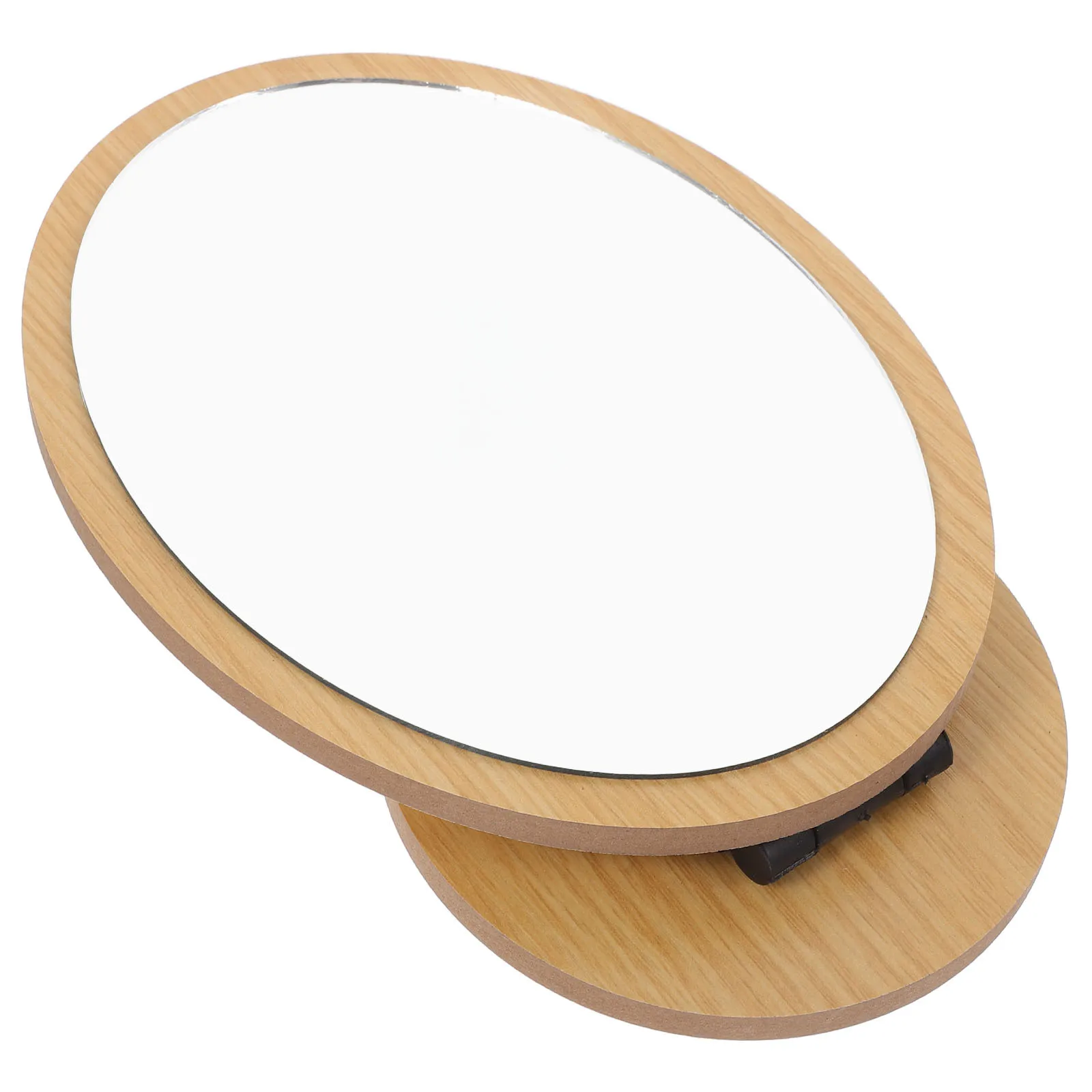 Miroir de maquillage pliable, 1 pièce, miroir de bureau de dessin animé, Beige, chambre à coucher, Salon de maison, mode, décor de bureau élégant