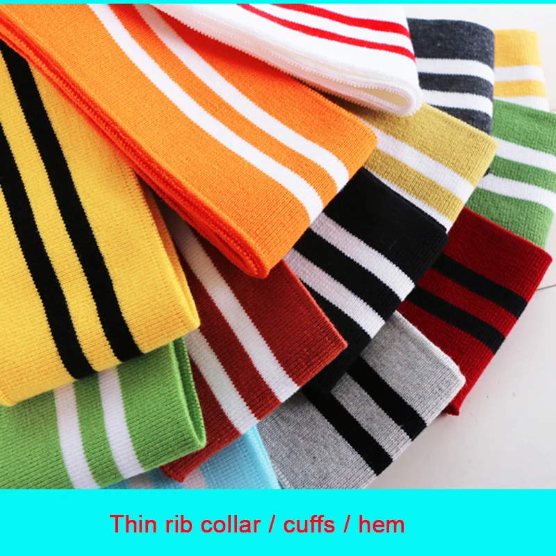 7Cm Cuffs Neckline Hem 1*1 Rib Fabric Knitted Elastic Ribbed Fabric For Sweater Baseball Uniform Jacket Sewing Accessories